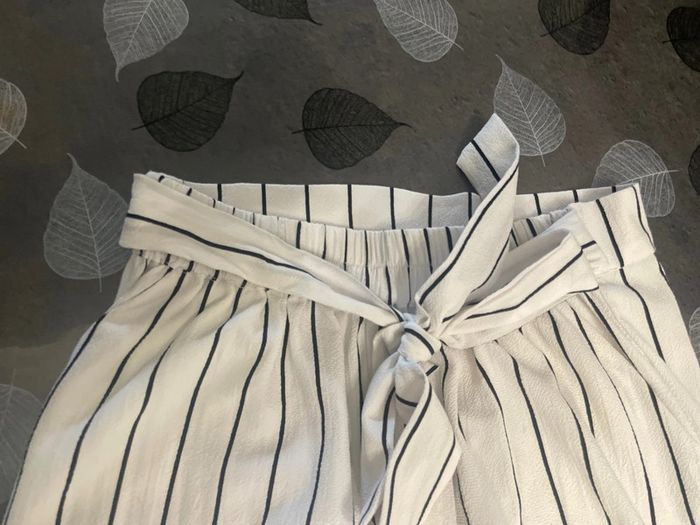 Pantalon blanc à rayures noires Tally Weijl 36 - photo numéro 3