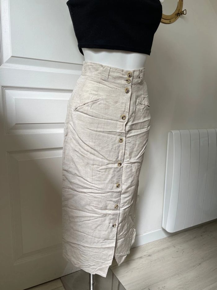 Jupe longue beige - photo numéro 4