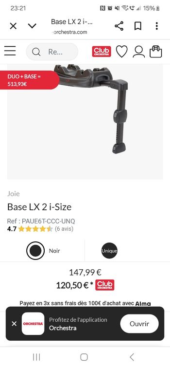 Base isofix