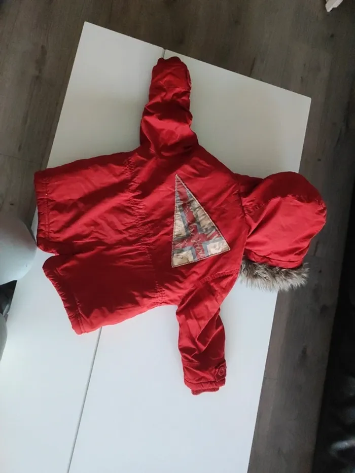Manteau hiver Vertbaudet rouge 3 ans - photo numéro 4