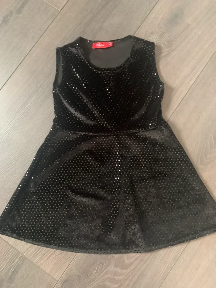 Robe noire brillante 3 ans tissaia