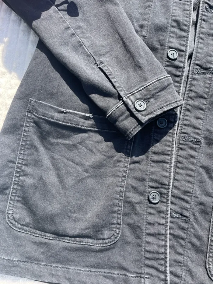 Veste en jean noir délavé Le Temps des Cerises – Style d’origine - photo numéro 2