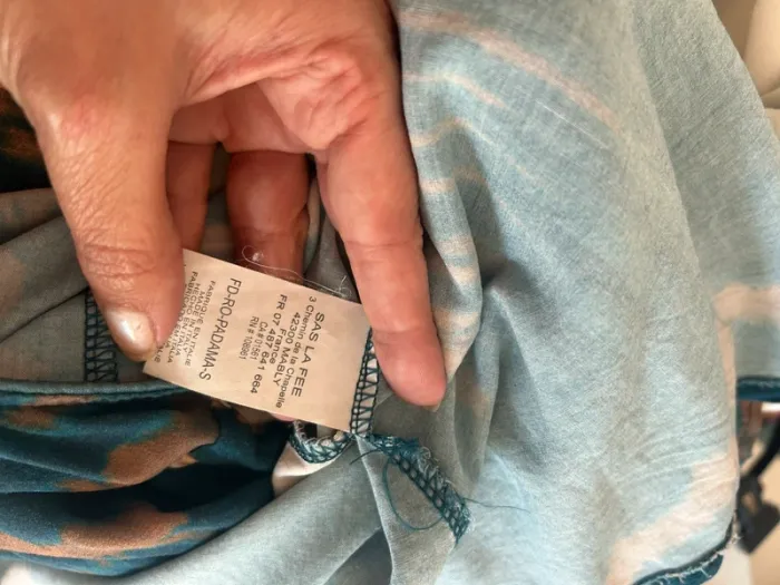 La fée Maraboutée, robe, longue imprimée, bleu et beige femme taille S/36 - photo numéro 9
