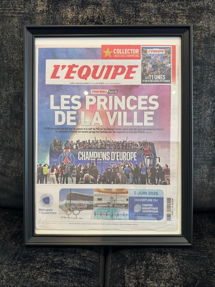 Journal l’equipe PSG champions league 2025