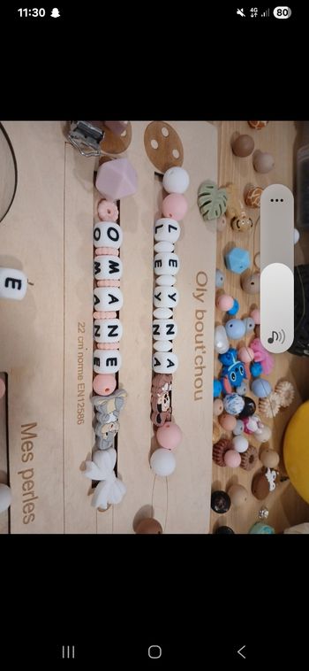 Attaches-tétines et anneaux de dentition Leyna