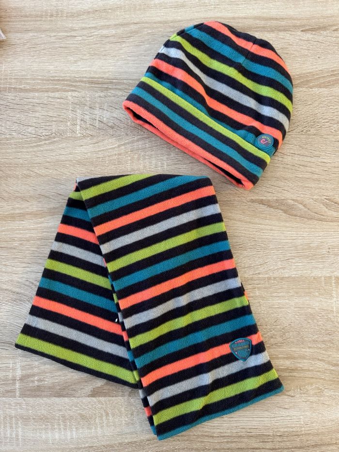 Ensemble bonnet et echarpe rayé Orchestra