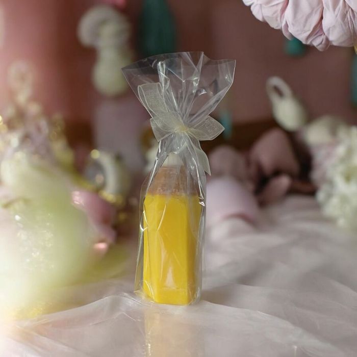 Bougie crayon jaune (Muguet) maîtresse, nounou, tatie