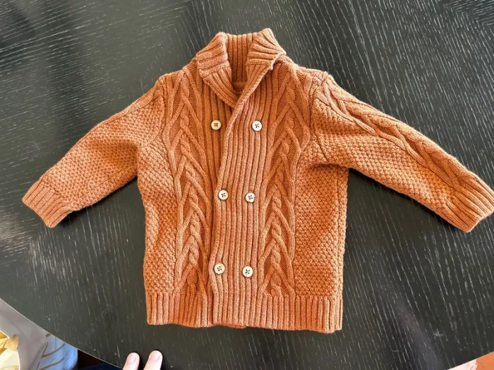 Gilet marron/caramel Orchestra bébé garçon - 9 mois