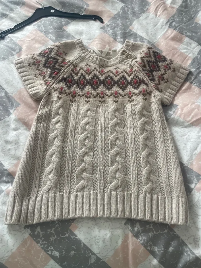 Pull manche courte fille