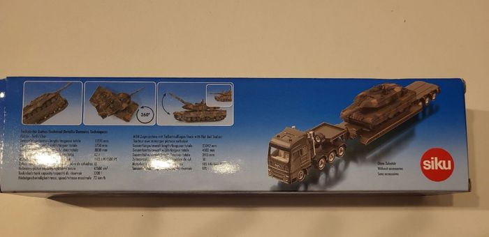 Porte engin avec char miniature 1/87 SIKU - photo numéro 5