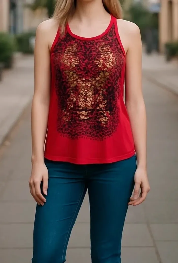 Beau débardeur framboise femme 38/40 - photo numéro 2