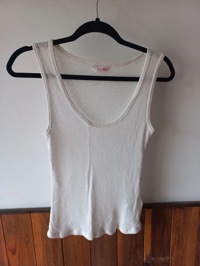 Débardeur blanc/crème