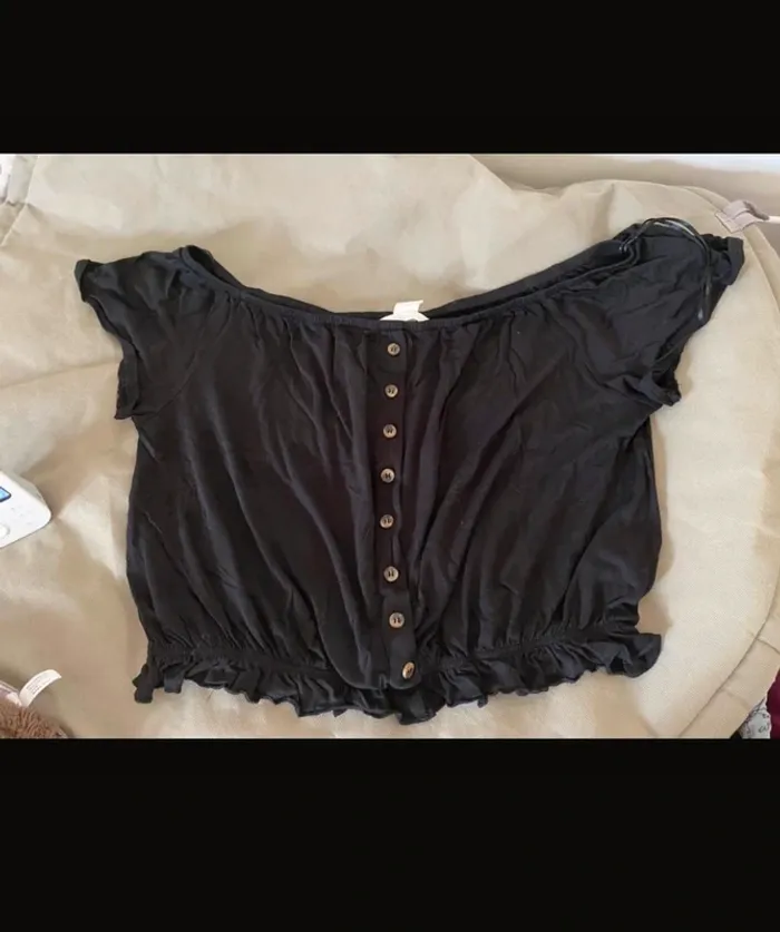 Crop top noir