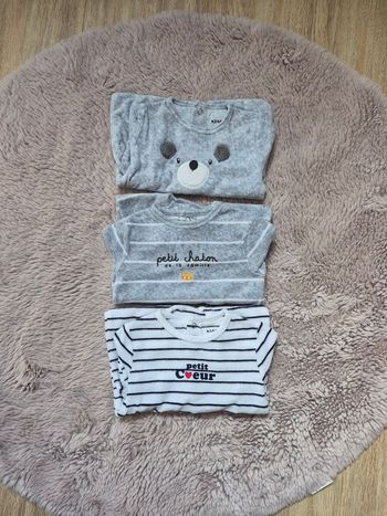 Lot pyjamas 3 mois Kiabi 