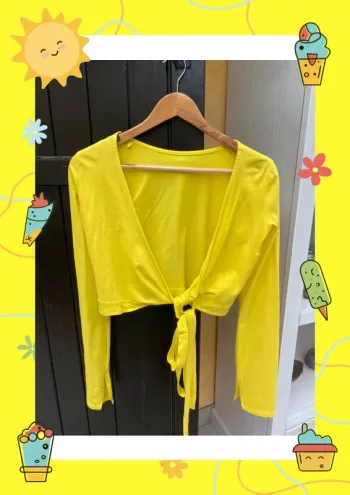 T-shirt d'août n°2 Jennyfer Lena Situations jaune court