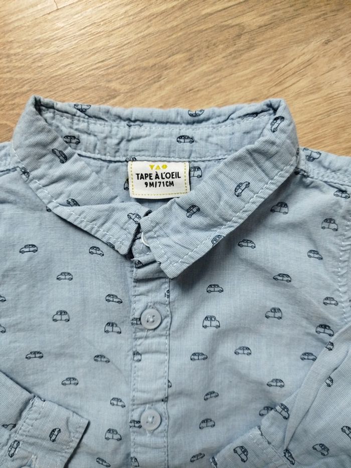 Chemise à manches longues bébé garçon 9 mois - photo numéro 2