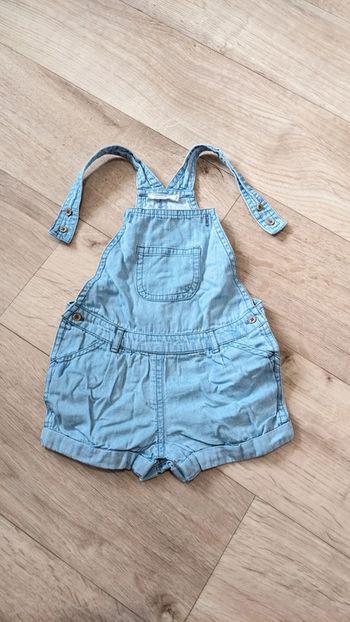 Salopette Short bleu clair 12 Mois