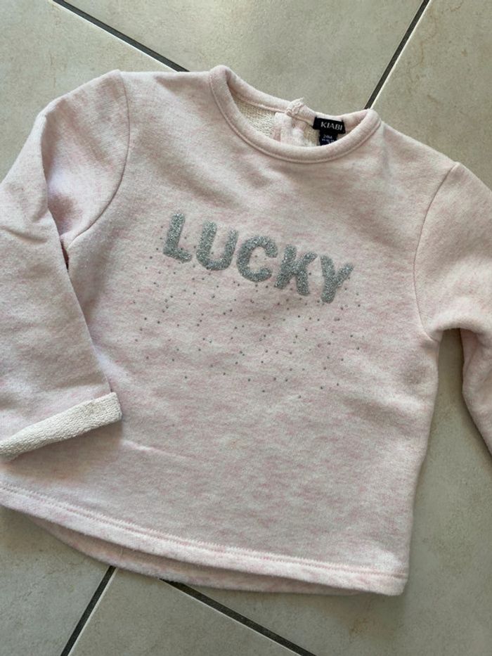 Pull fille rose Kiabi 24 mois