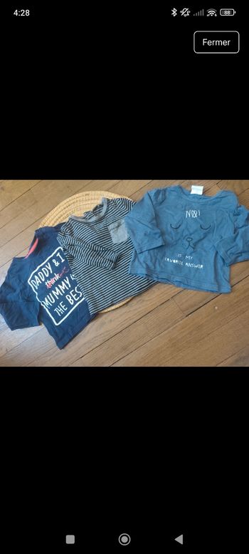 Lot de 3 hauts manches longues