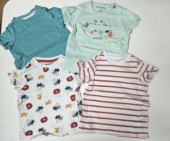 Ensemble de 4 t-shirts 6 mois