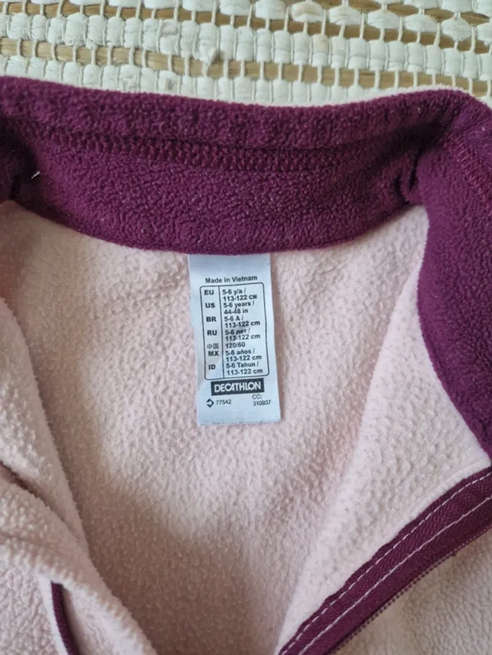Polaire fille rose pâle 5 ans Quechua - photo numéro 3