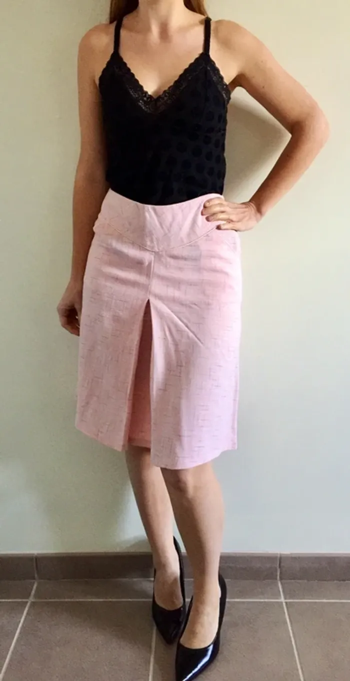 Jupe rose poudrée