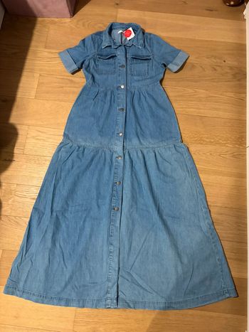 Neuve - Robe longue jean Camaïeu S