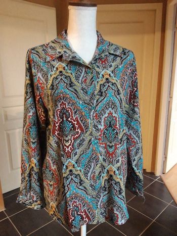 Chemise colorée motifs cachemire L neuve