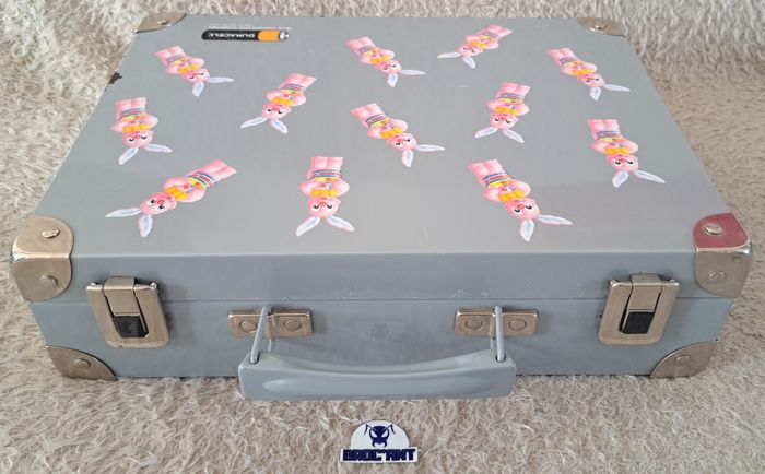 Valise publicitaire en métal Duracell lapin tambour vintage - photo numéro 4