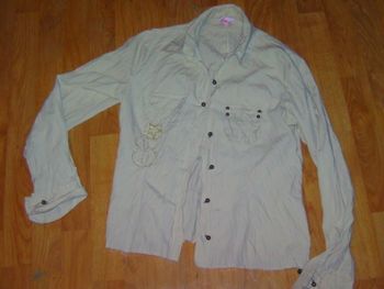 Chemise LOANA beige frangée taille 40 TBE