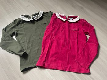 Lot de 2 tee shirt manches longues col Claudine 8 ans Okaidi
