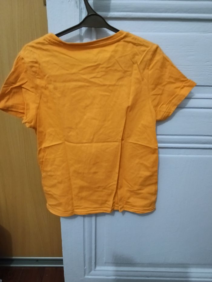 Tee-shirt Kiabi orange et blanc - photo numéro 2