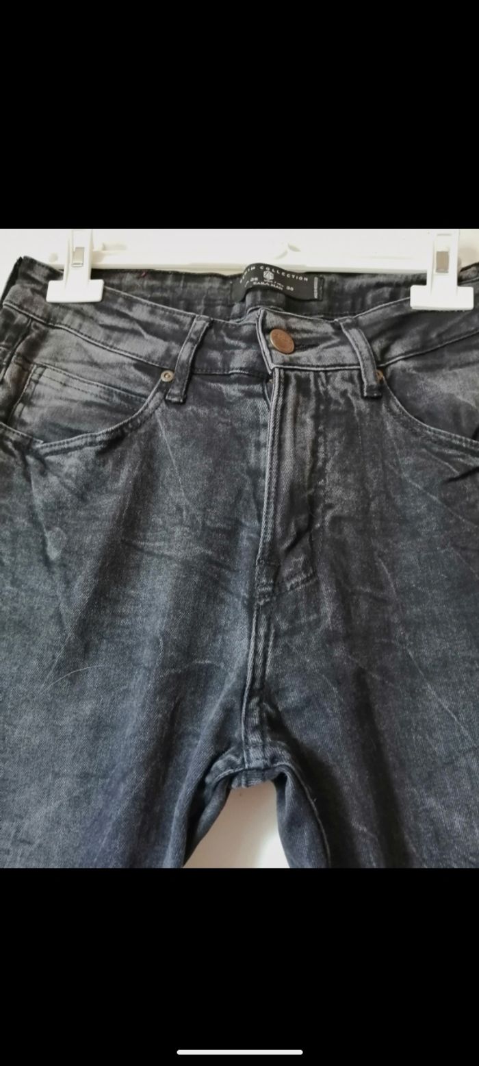 Jean Zara Man denim collection noir délavé. Taille M - photo numéro 3