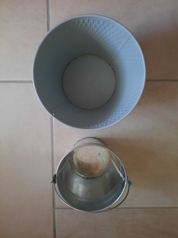 Lot de 2 cache pot en métal - photo numéro 3
