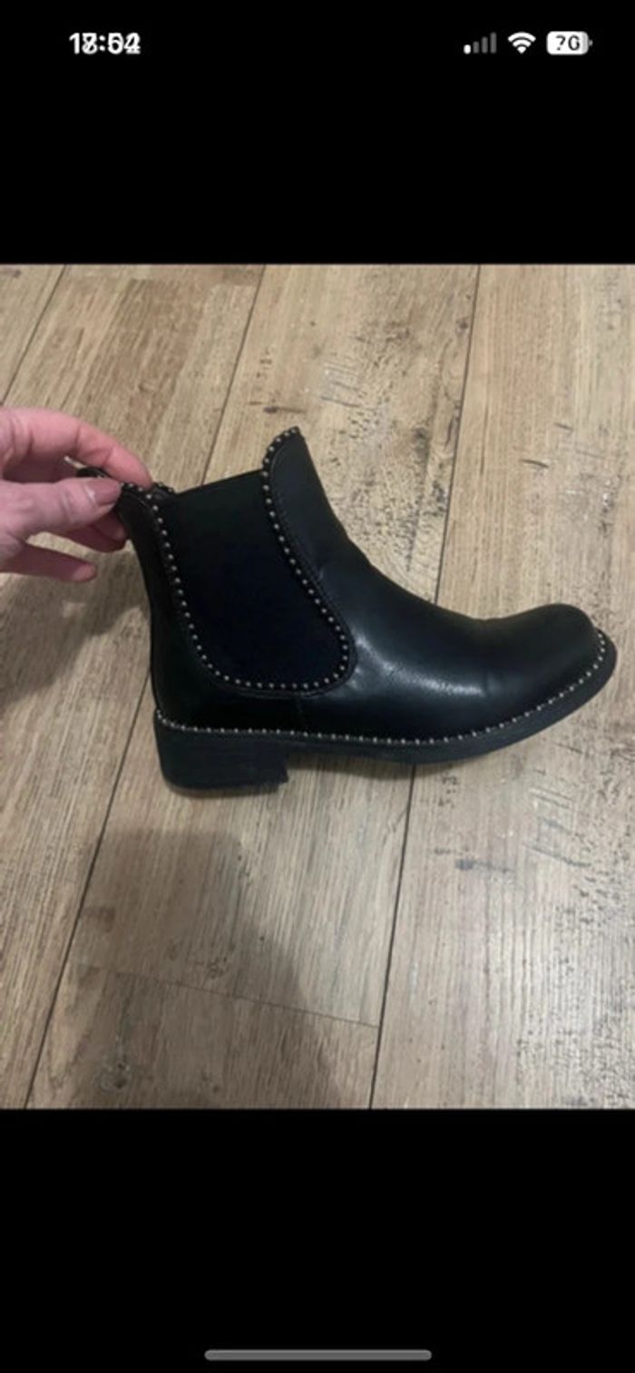 Bottines noires à clous - Look rock parfait pour la rentrée - T36 - photo numéro 2