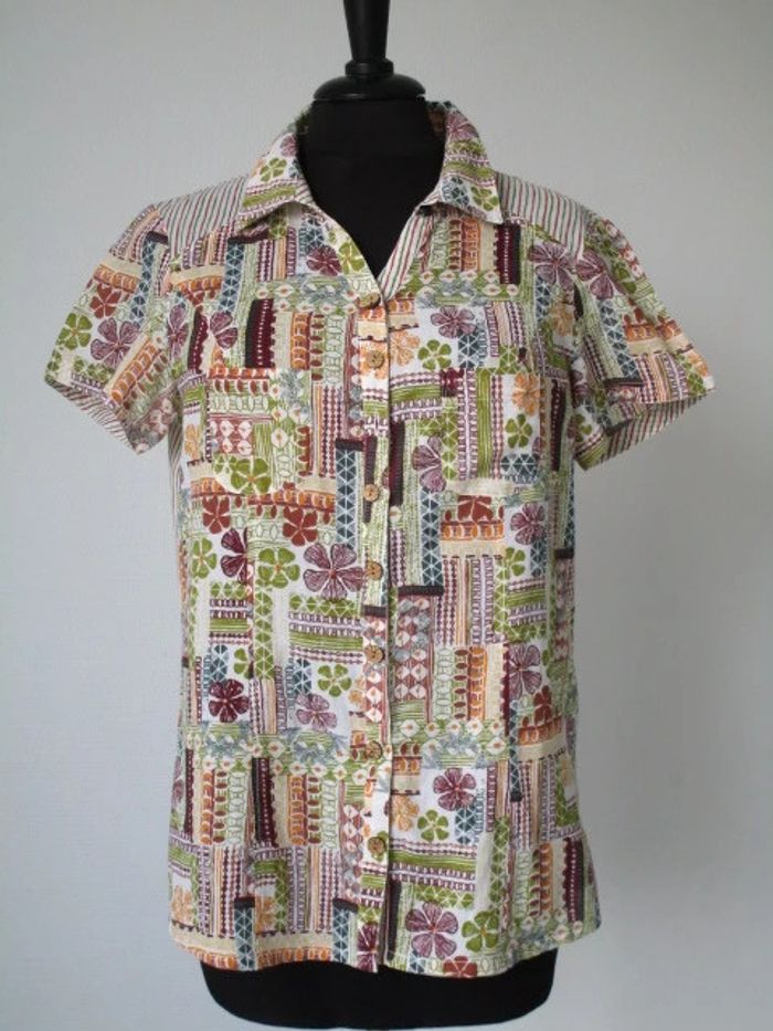 Chemise MC imprimée Jac Jac 40 TBE - photo numéro 2