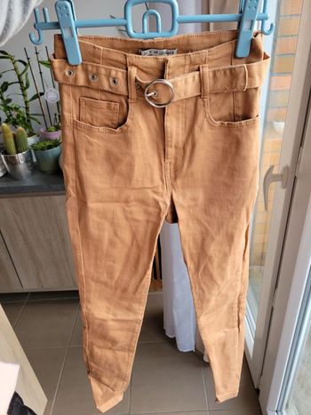 Jean Taille haute camel