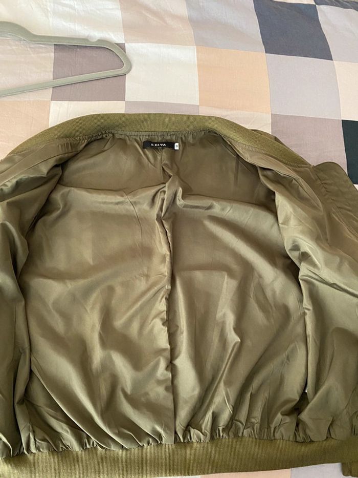 Superbe belle veste bomber  kaki E.Diva taille M - photo numéro 18
