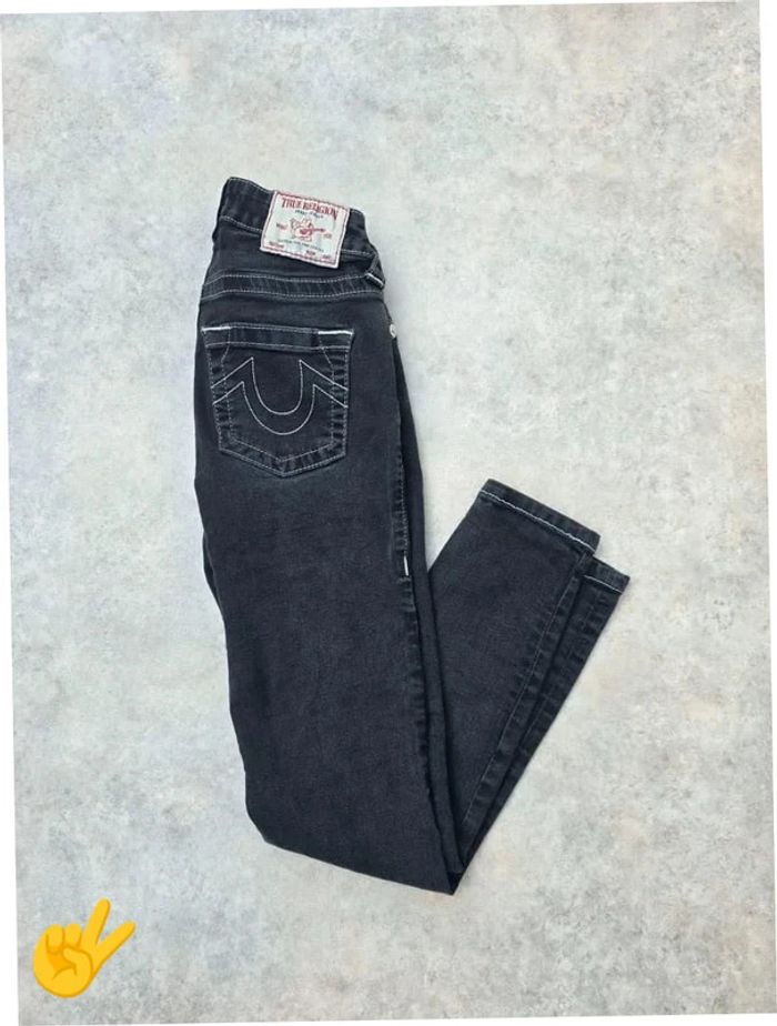 Jean True Religion W32|FR42 coupe skinny noir Femme-Women pan196b