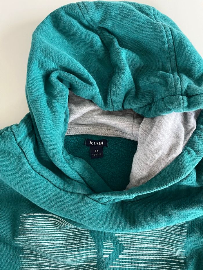 Sweat à capuche vert skate 4 ans - photo numéro 2