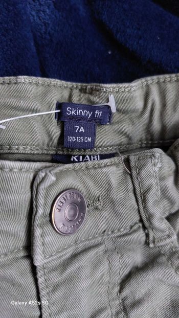 Jean skinny kaki 7 ans