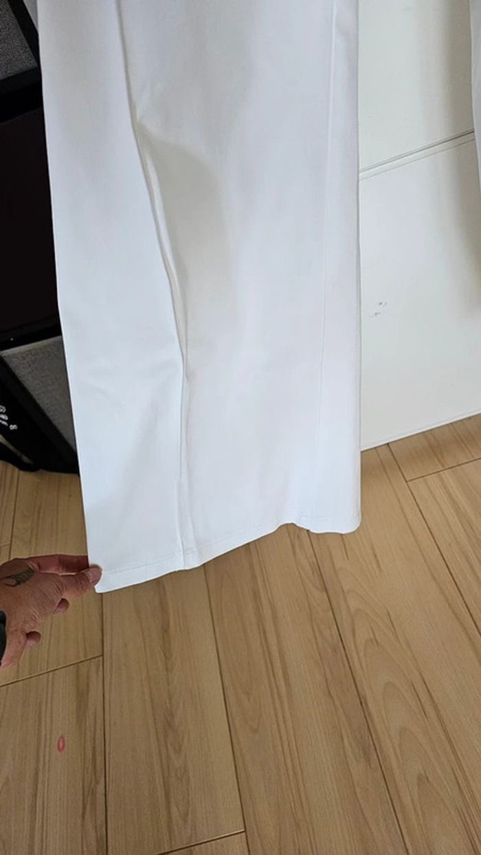 pantalon a jambes large naturelle blanc taille 6 - photo numéro 3