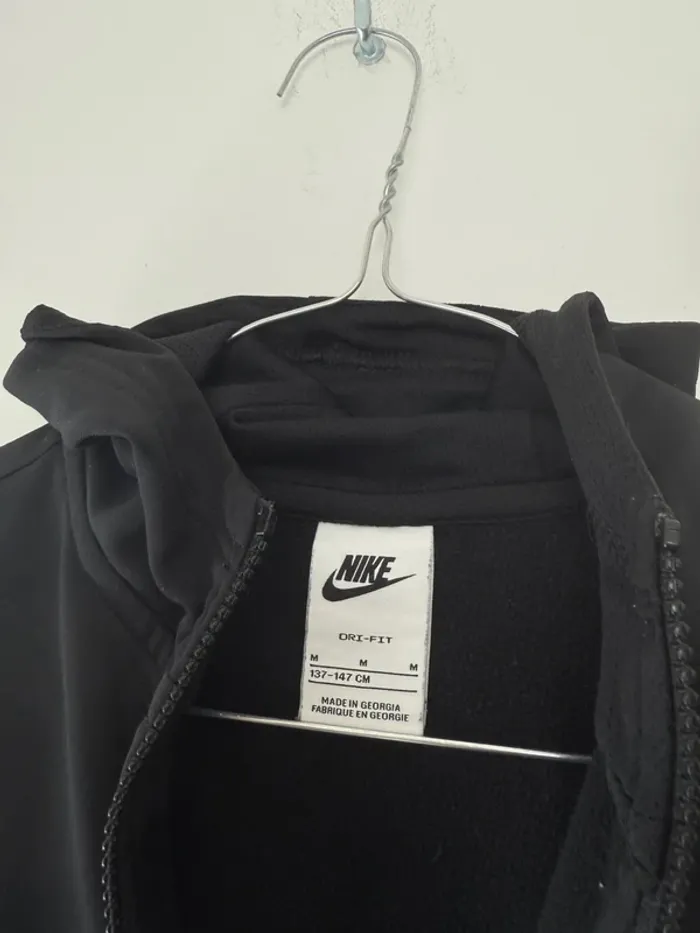 Sweat capuche zippé Nike garçon noir 137-147 cm, 10-11 ans - photo numéro 3