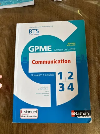 Livre BTS gpme communication, gestion des PME