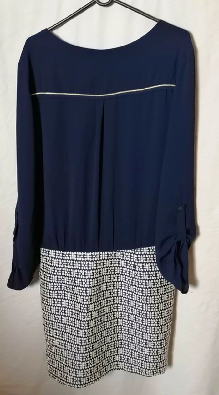 Robe 2 en 1 bleu marine blanc fluide taille S It Hippie - photo numéro 10