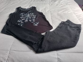 Jean troué et débardeur Pimkie