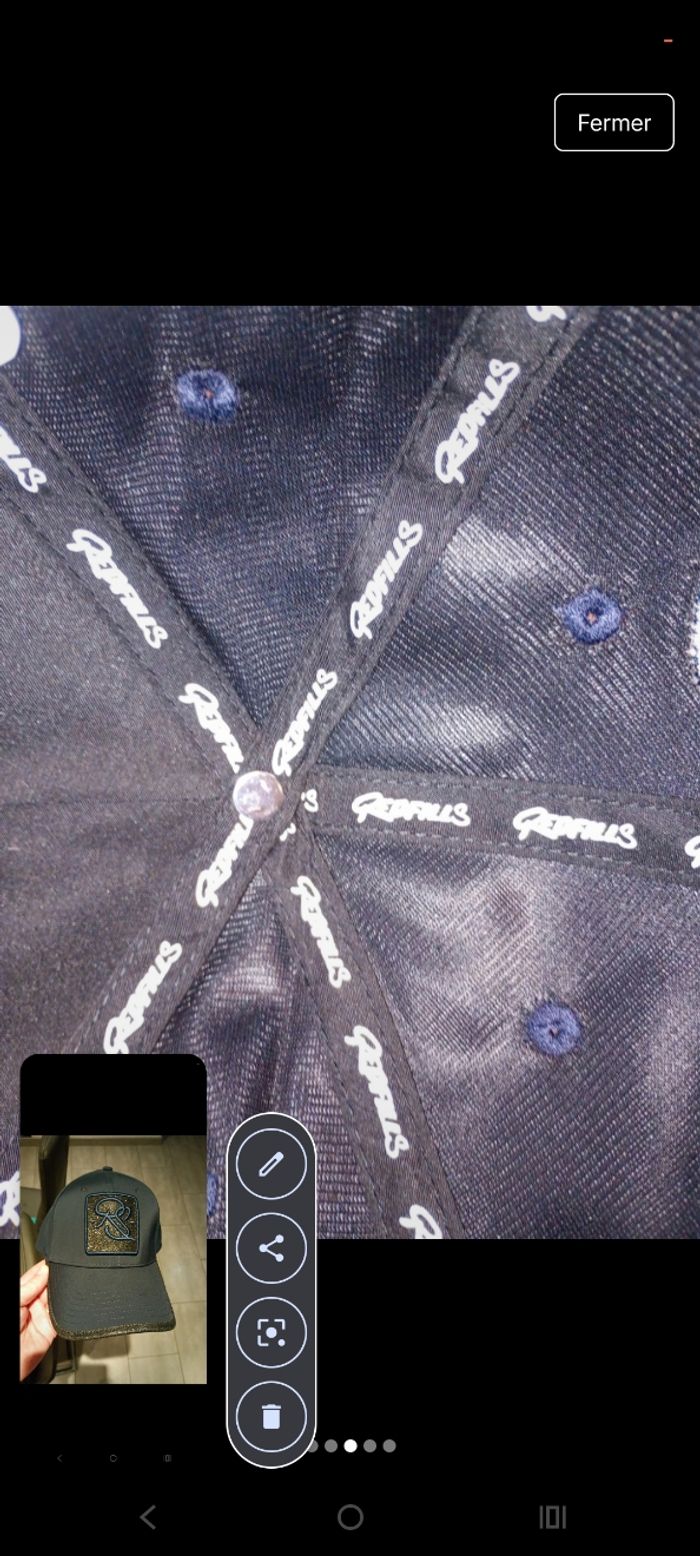 Casquette Redfills bleu foncé – Logo brodé pailleté – Neuve avec étiquette - photo numéro 3