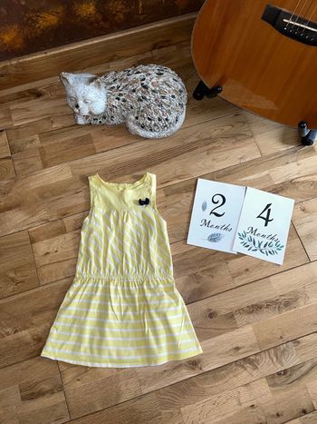 Jolie robe fente jaune citron gemo 24mois