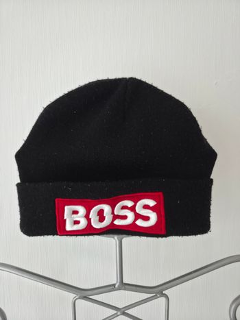 Bonnet unisex noir "BOSS" - Taille 56 - bon état