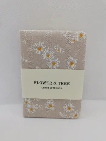 Carnet A6 bohème motif fleuri marguerite